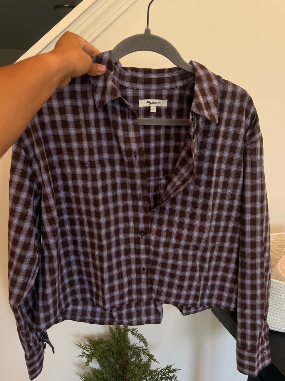 Madewell the Signature Poplin Crop Shirt